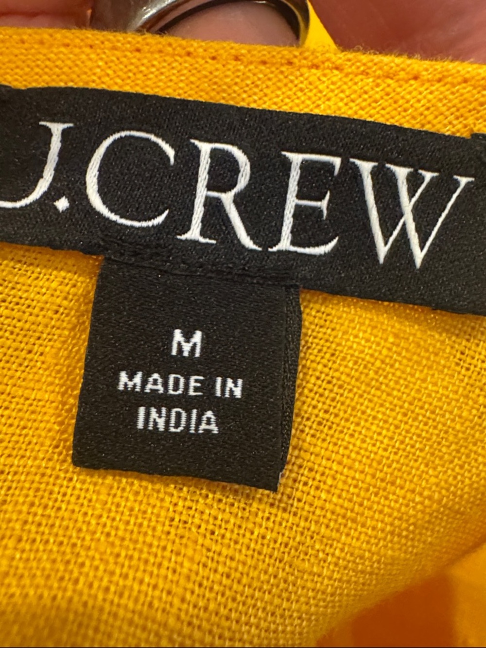 J.Crew Women Marigold Yellow 100% Linen Sleeveless Button Back Shift Dress M - Picture 5 of 7